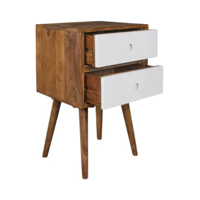 Natural Finish Solid Wood Bedside Table